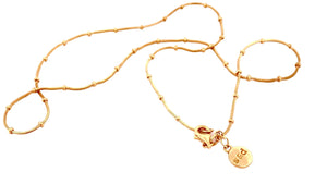 Gold Bead & Rope Necklace