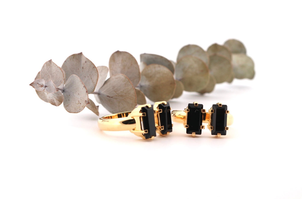 Gold Black Onyx TWINS