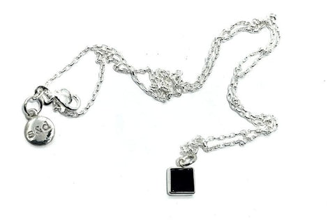 Black Agate Fang Necklace