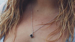 Smokey Quartz Diamond Necklace