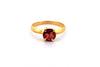 Gold Iti Pretty Garnet Ring