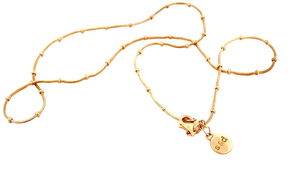 Gold Bead & Rope Necklace